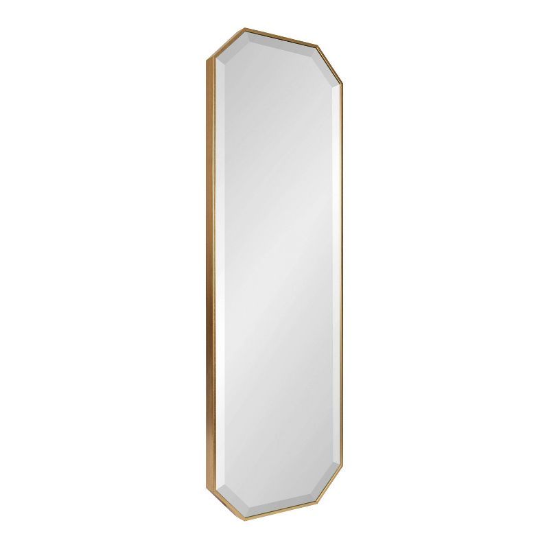 Gold Octagon Full Length Wall Mirror with Beveled Edge