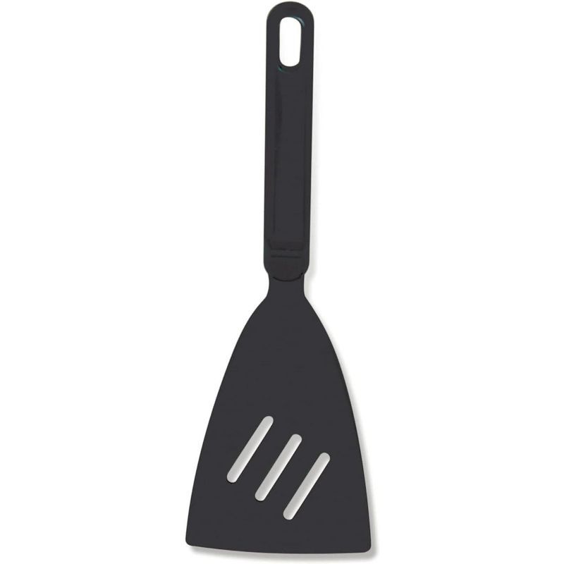 Black Heat Resistant Nylon Turner with Non-Skid Handle