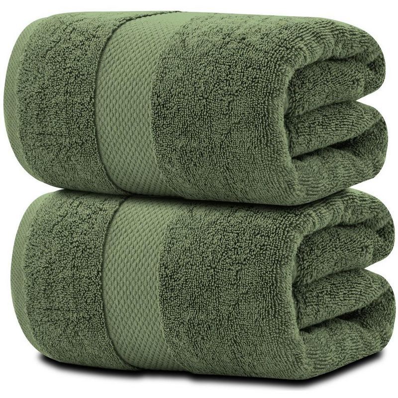 Sage Oversized Cotton Terry Bath Sheet Set of 2