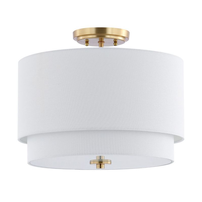 Laconia 16" Gold and Glass LED Flush Mount