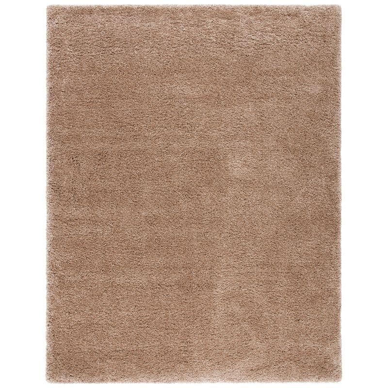 Luxurious Dark Beige 8' x 10' Reversible Shag Area Rug