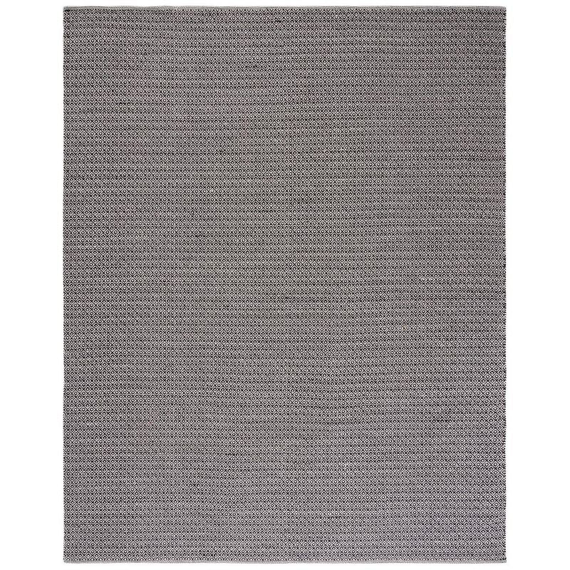 Ivory Coast Geometric Hand-Woven Cotton Rug 8' x 10'