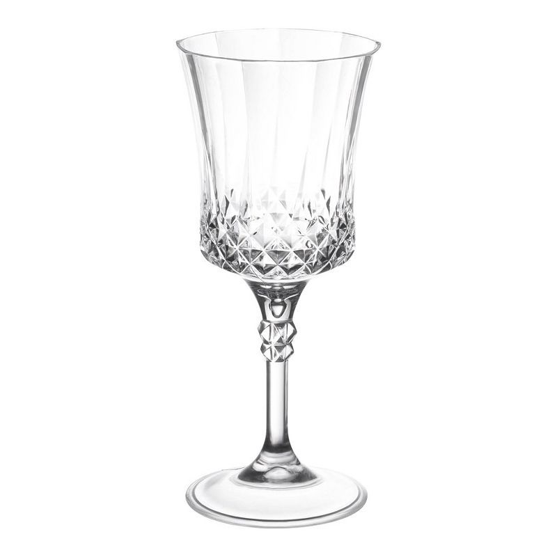 11 oz. Clear Crystal Cut Plastic Wine Goblets