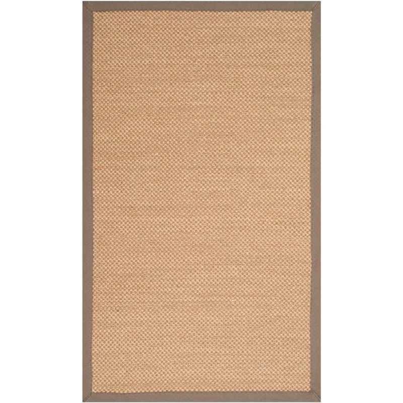 Coastal Charm Handmade Maize & Brown Sisal Accent Rug - 24" x 4"