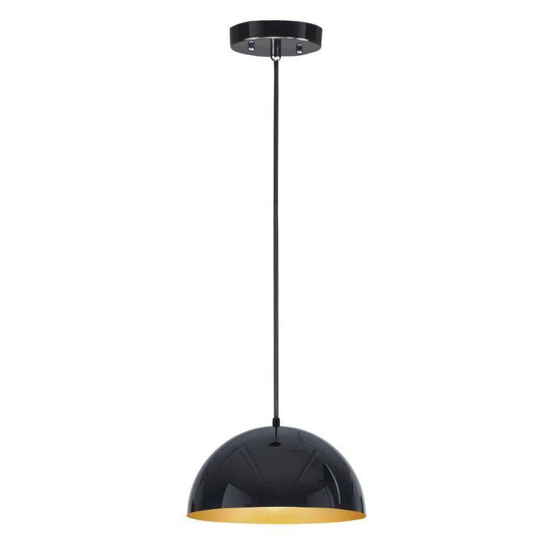 Gloss Black and Gold Aluminum LED Pendant Light