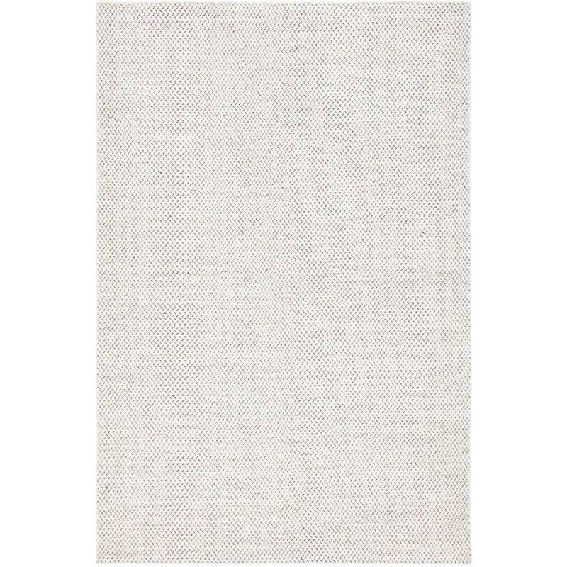 Ivory Flat Woven Wool 6' x 9' Area Rug