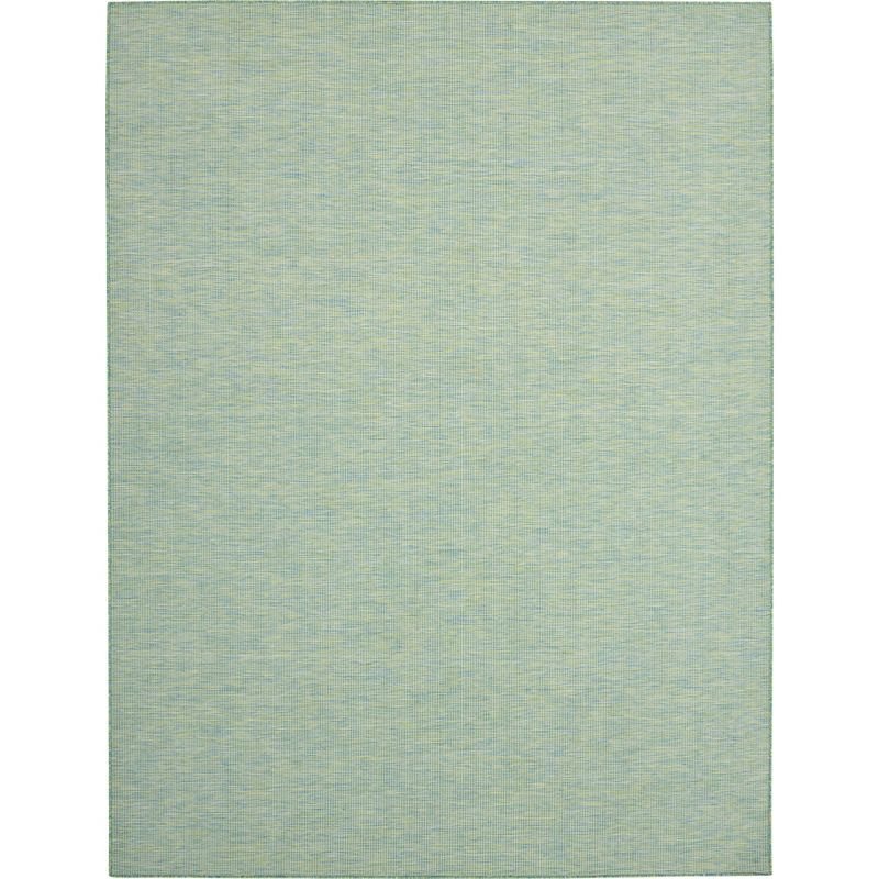 Sereno Blue/Green Synthetic 8' x 10' Reversible Outdoor Rug