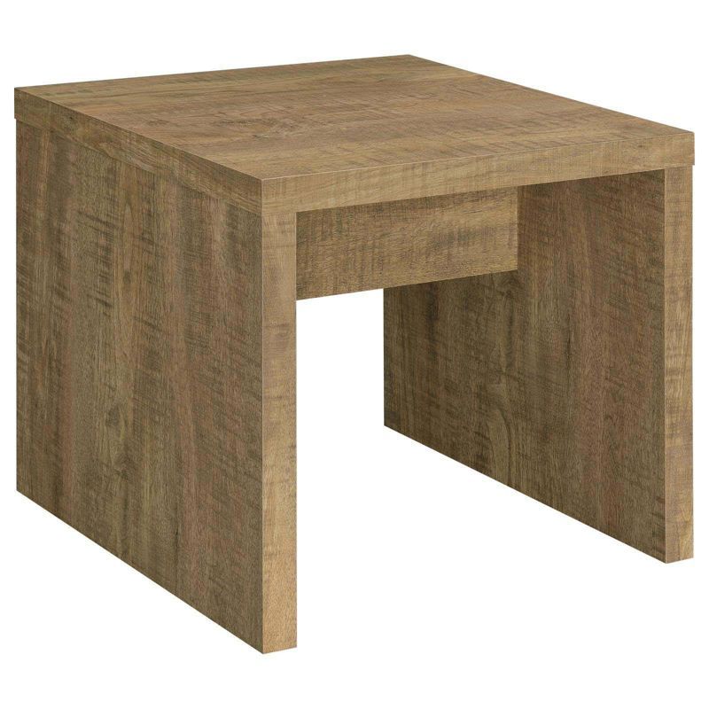 Rustic Brown Mango Wood Square End Table