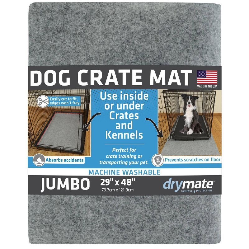 Drymate Light Gray Absorbent Dog Crate Mat