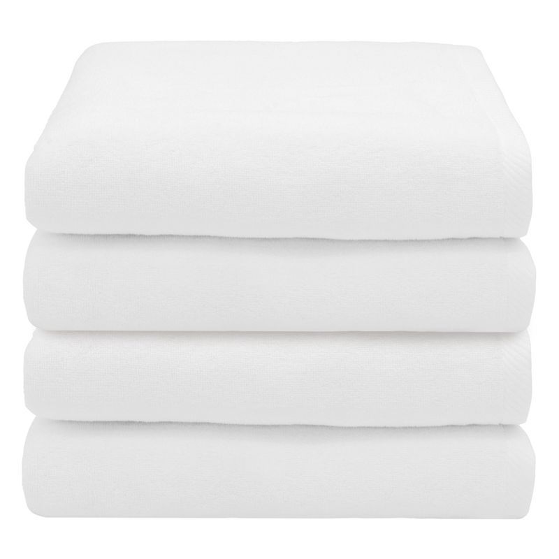 White Turkish Cotton Bath Sheet Set of Four