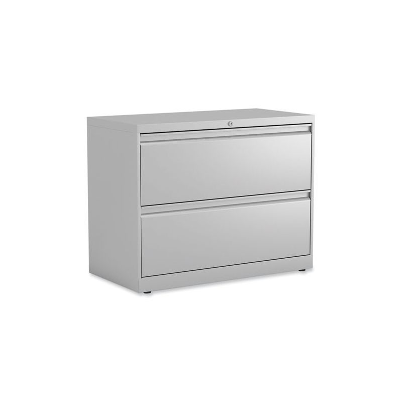 Light Gray Steel 2-Drawer Lockable Lateral File Cabinet