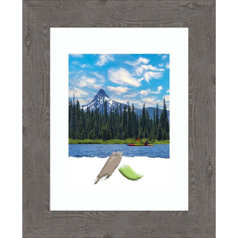 Rustic Grey Polystyrene 8x10 Narrow Wall Picture Frame