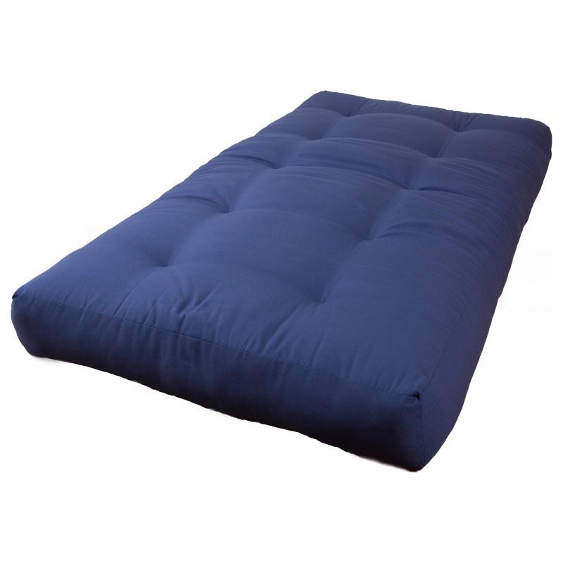 Navy Twill 8-Inch Twin Futon Mattress