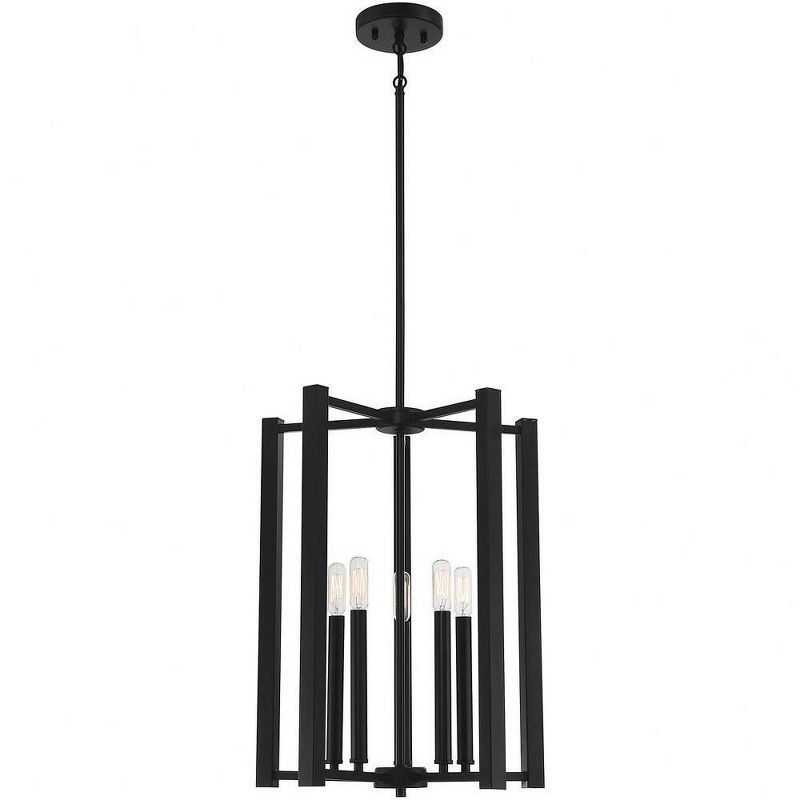 Benson Matte Black 5-Light Adjustable Pendant