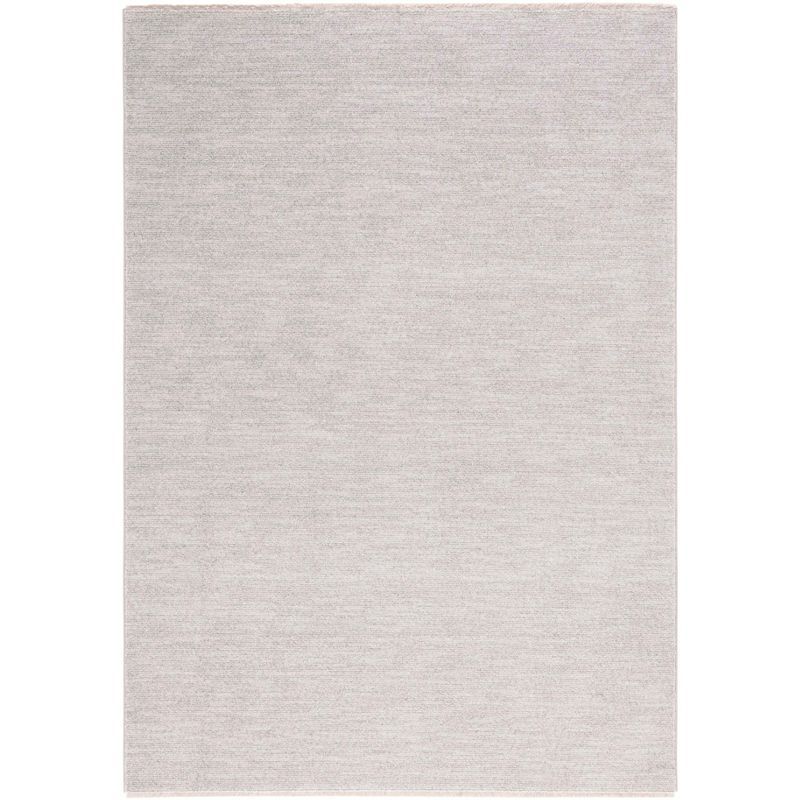 Lasa Light Grey Rectangular Synthetic Area Rug