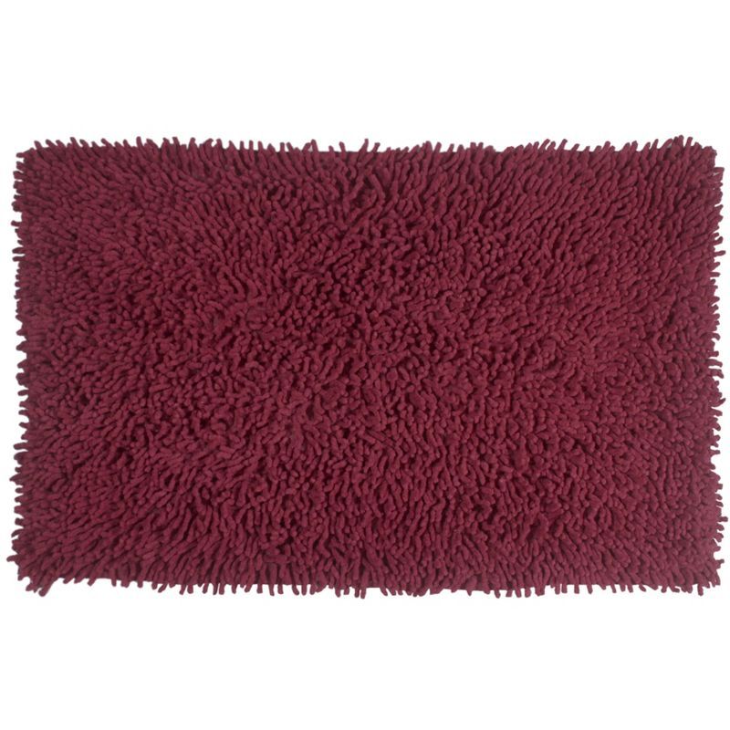 Fantasia Red Cotton Shaggy Tufted Bath Rug