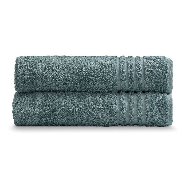 Aqua Turkish Cotton 2-Piece Bath Towel Set