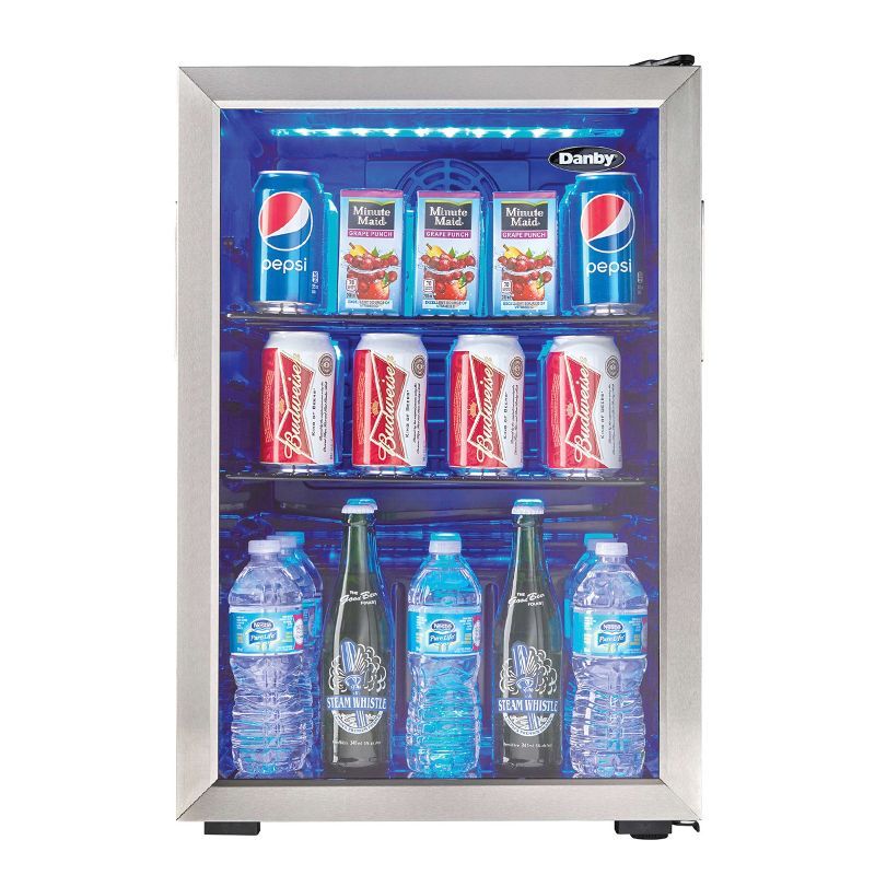 Danby 2.6 cu. ft. Stainless Steel Glass Door Beverage Cooler