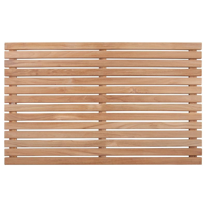 Nordic Teak 31.4" x 19.6" Natural Shower and Bath Mat