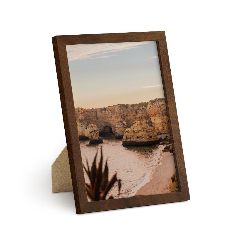 Classic 5x7 Walnut Oak Wood Picture Frame