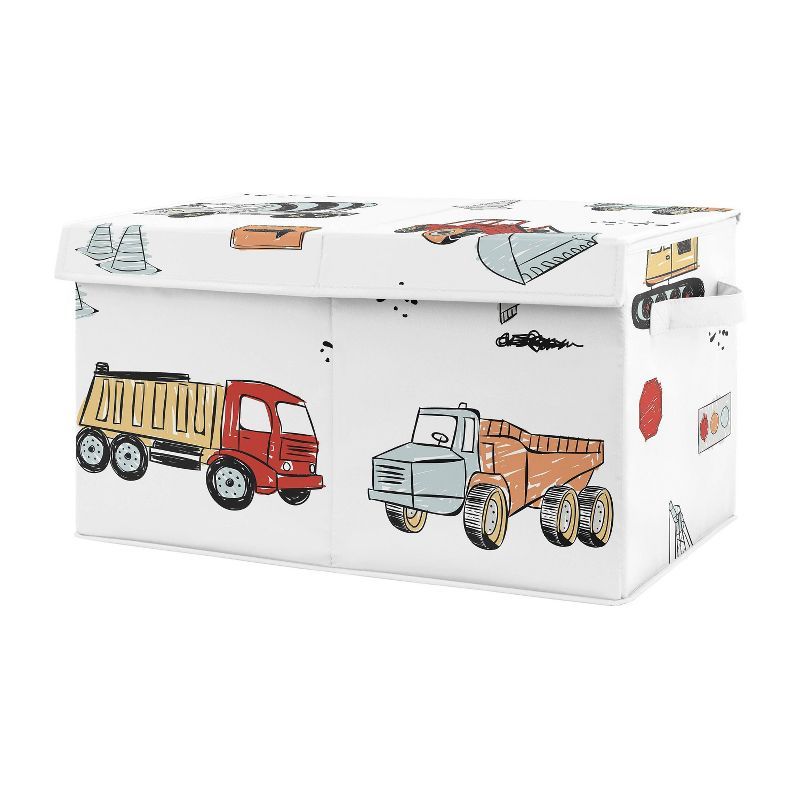 Construction Truck Kids' Fabric Storage Bin with Lid