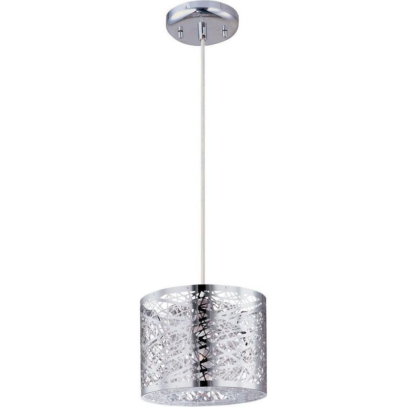 Inca Crystal LED Mini Drum Pendant in Polished Chrome