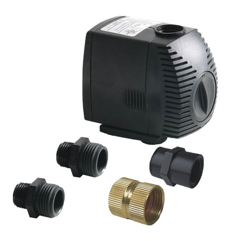 Algreen 500GPH Black Submersible Rain Barrel Pump Kit