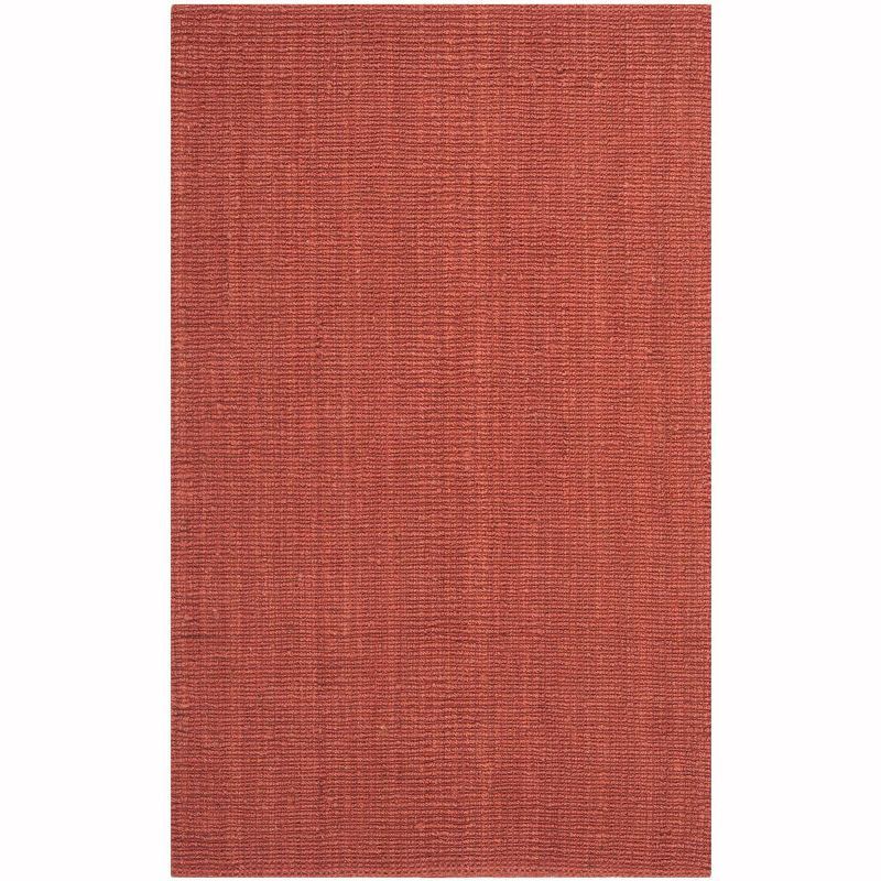 Rust Hand-Knotted Wool Rectangular Area Rug