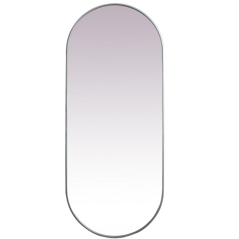 Silver Full Length Rectangular Wood Frame Mirror