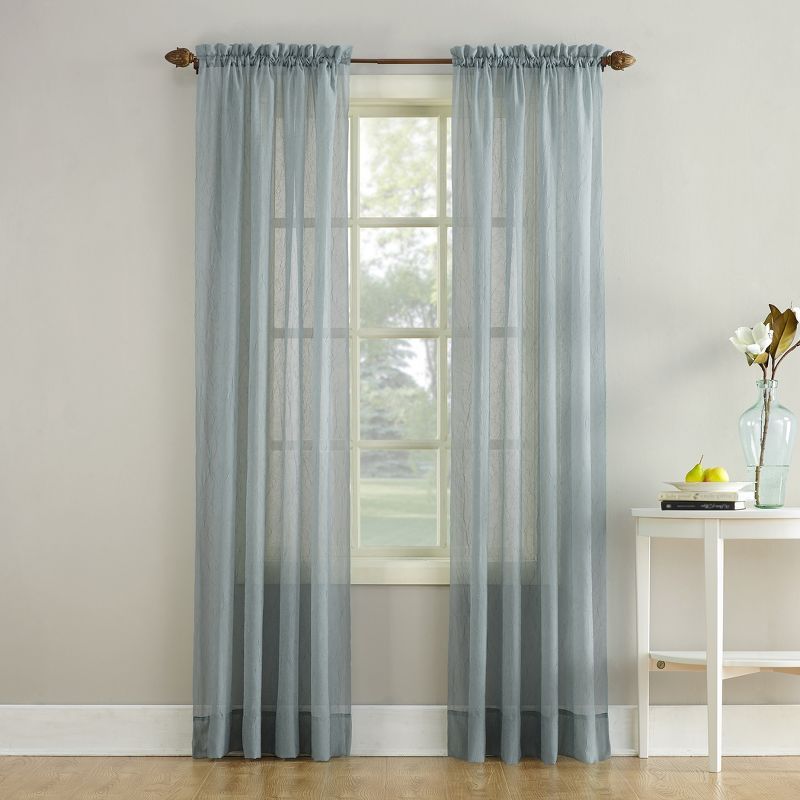 Erica Crushed Sheer Voile Rod Pocket Curtain Panel - No. 918