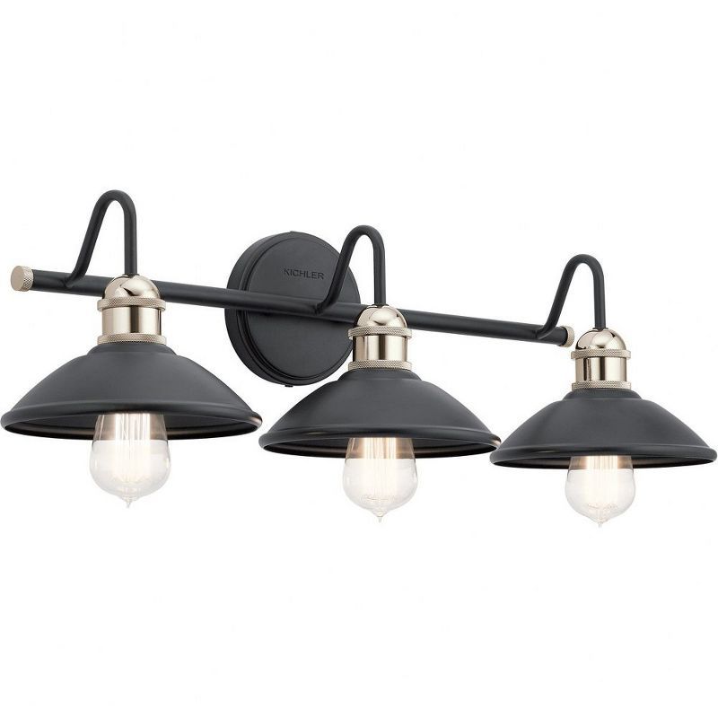 Clyde 26'' Champagne and Black Traditional Bath Vanity Light