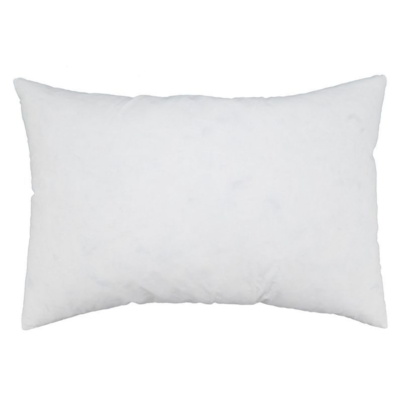 White Cotton Duck Feather Down Pillow Insert 13"x20"