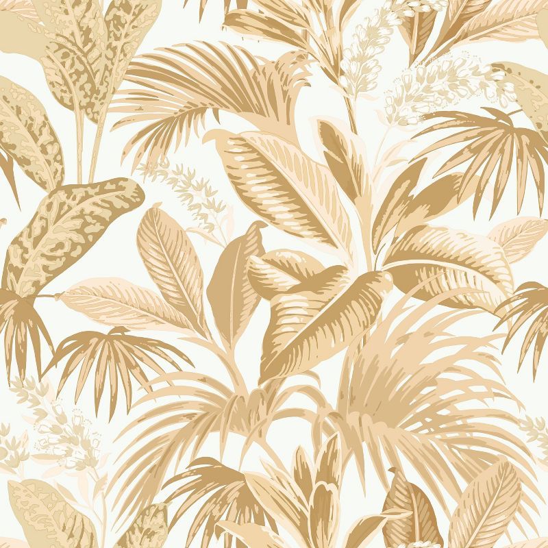 Robin's Egg Tropical Palm Vinyl Peel and Stick Wallpaper Roll