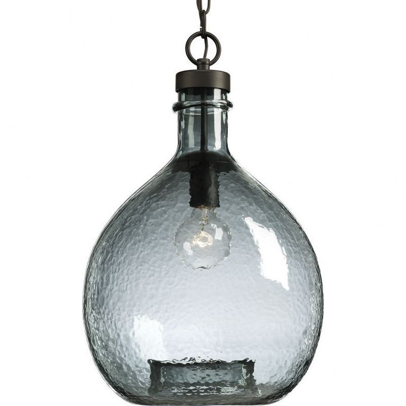 Antique Bronze Glass Farmhouse Pendant Light