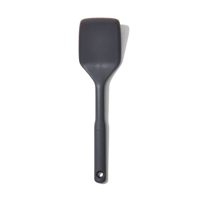 OXO Gray Silicone Flexible Turner with Beveled Edges