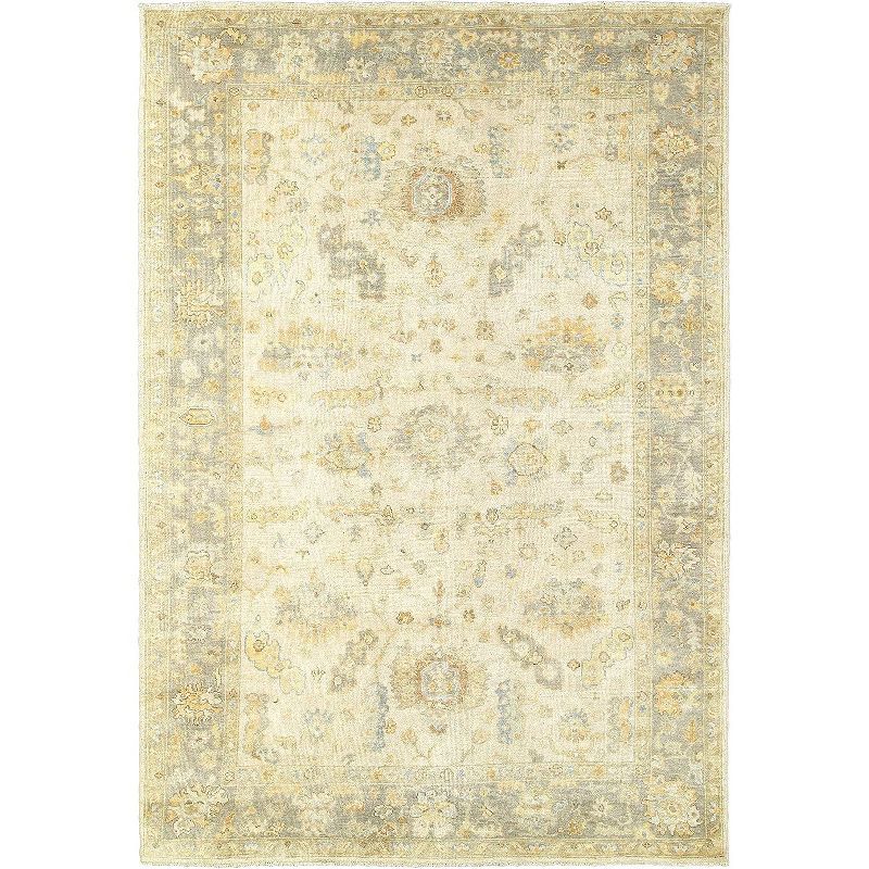 Palace Luxury Hand-Knotted Beige Wool 2' x 3' Area Rug