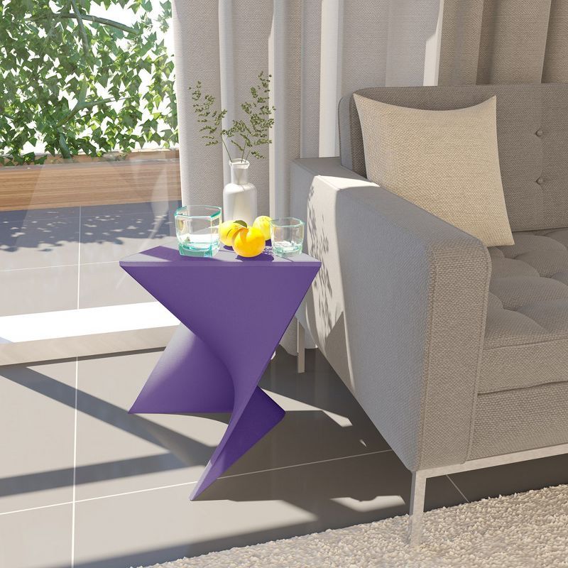 Vibrant Purple Triangular Versatile Side Table