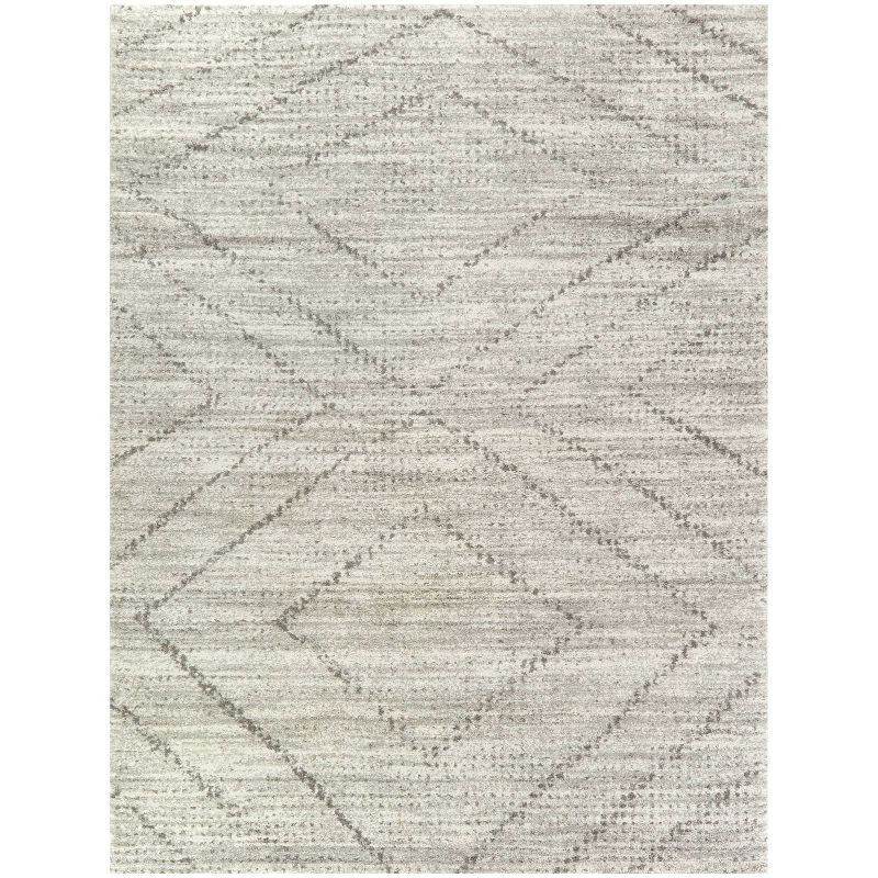 Sienna Grey 4'x6' Easy-Care Synthetic Rectangular Rug