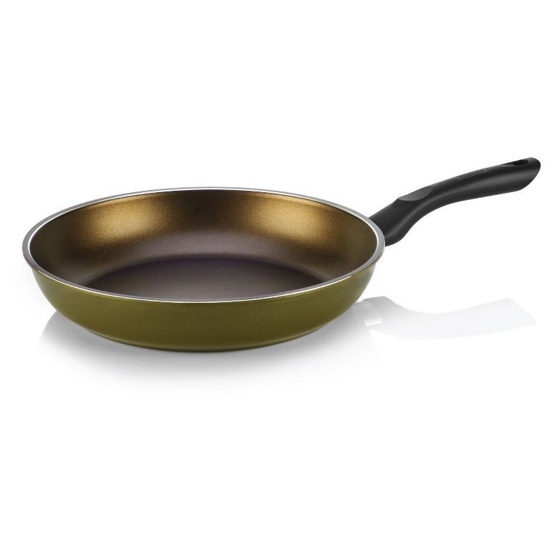 12" Olive Green Aluminum Nonstick Frying Pan with Lid