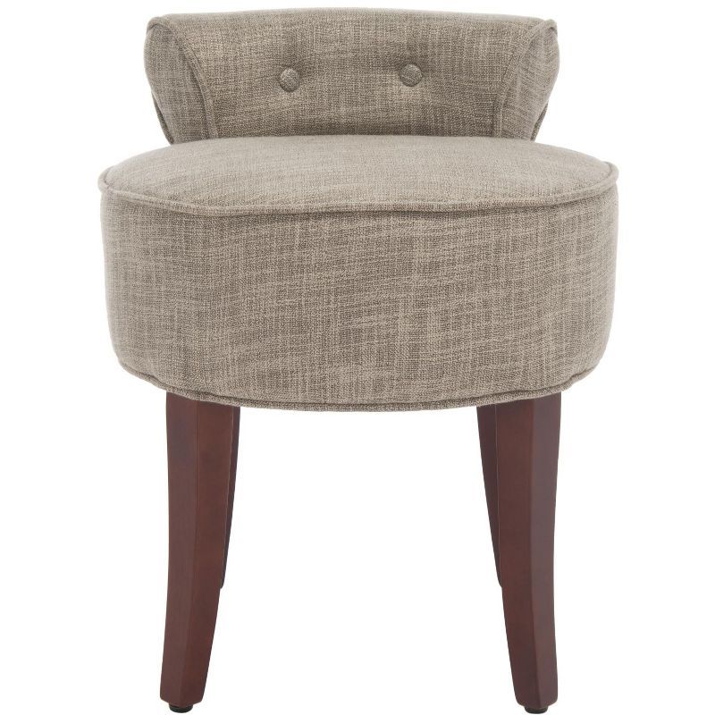 Georgia Stone and Mahogany Petite Vanity Stool