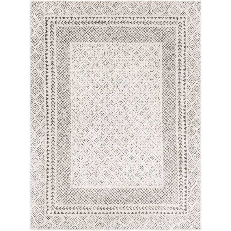 Global Oasis 9' x 12' Rectangular Gray Spot Synthetic Rug