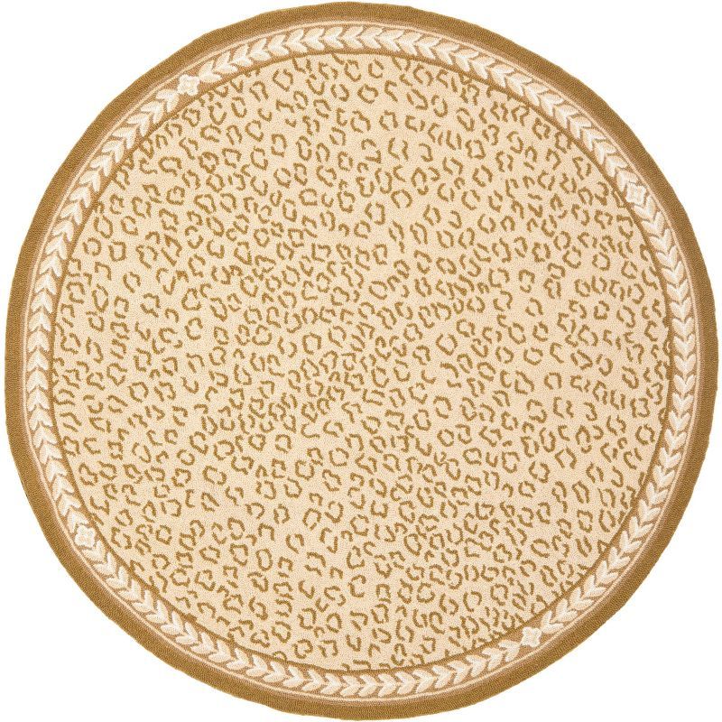 Ivory Tufted Handmade Reversible Wool Round Rug, 8' x 8'