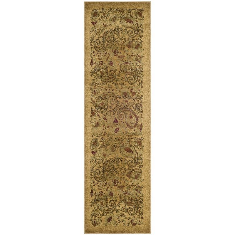 Beige & Multi Floral Easy-Care Synthetic Area Rug - 27"x18"