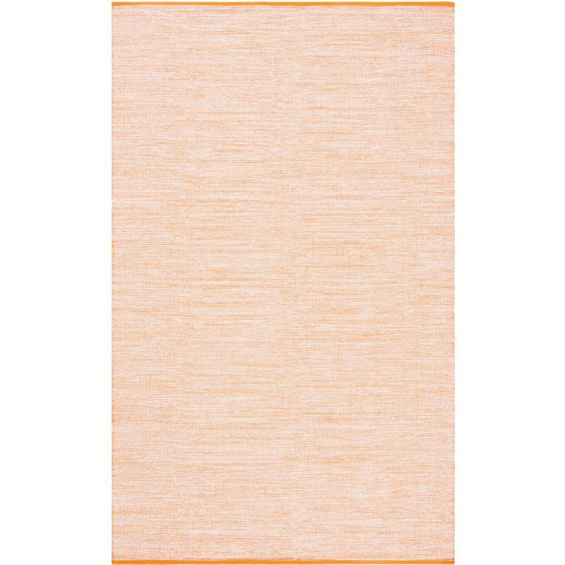 Montauk Orange Handwoven Cotton Area Rug 5'x8'