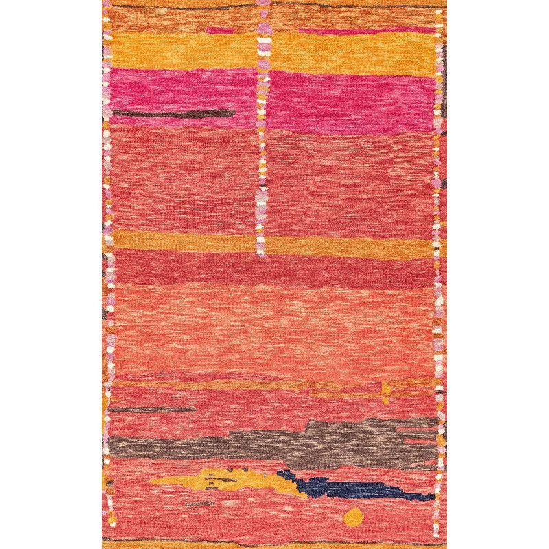 Elliott Multicolor Wool 5' x 8' Abstract Area Rug