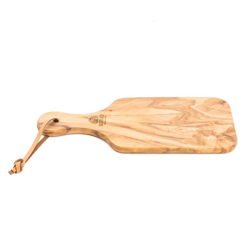 Handcrafted Olive Wood Rectangular Cutting Board with Handle