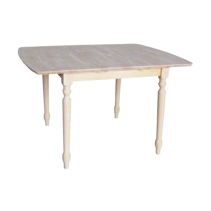 Natural Wood Extendable Dining Table with Butterfly Leaf