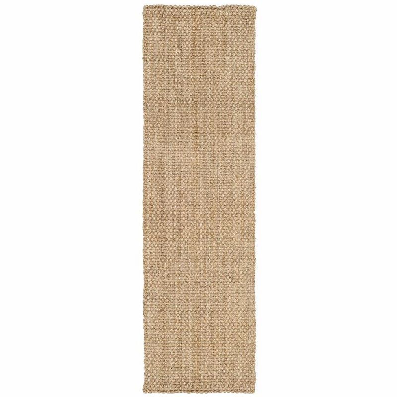 Natural Jute 2'3" x 18' Flat Woven Runner Rug