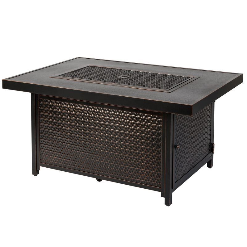 Weyland 50" Bronze Aluminum Gas Fire Pit Table