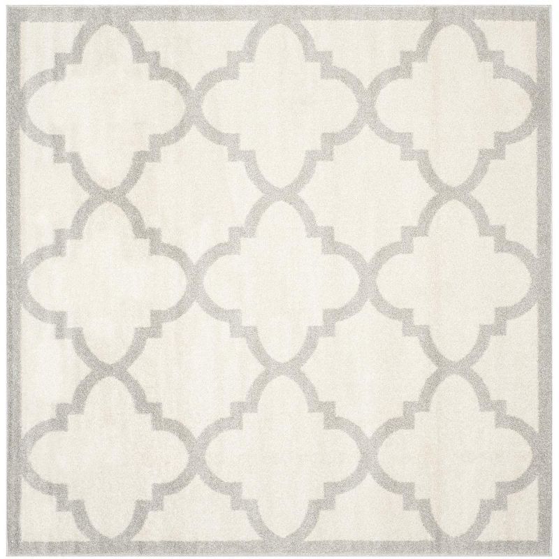 Amherst Light Grey and Beige 9' x 9' Square Synthetic Area Rug